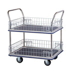 2 Tier Jumbo Trolley with Mesh Sides (170kg Rated)  - HL120M