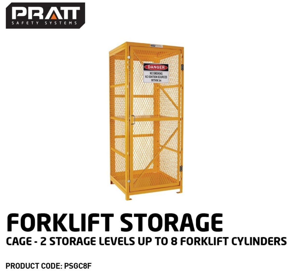 Forklift Storage Cage (Fully Assembled) 2 Storage Levels Up To 8 For