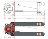 Heavy Duty 2000kg Electric Pallet Truck with Lithium Battery