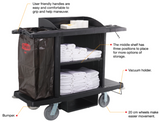 Trust Grandmaid Housekeeping Cart Platinum - RT5021-PLAT