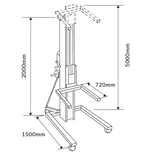 Material Lifter Aluminium Stacker 5M Lift - MER50