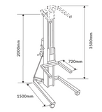 Material Lifter Aluminium Stacker 3.5M Lift - MER35