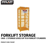 Forklift Storage Cage (Fully Assembled) - 2 Storage Levels Up To 8 Forklift Cylinders - PSGC8F